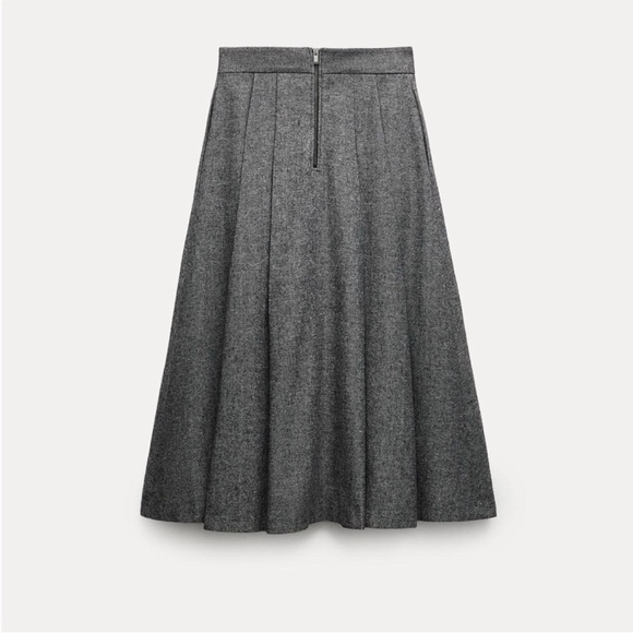 ZARA WOOL BLEND MIDI SKIRT ZW COLLECTION - Picture 6 of 13